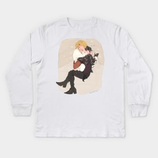 AYO my husband is having a MOMENT Kids Long Sleeve T-Shirt